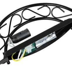 Alabaster Glas Wandleuchte Schwarz ATHEN rustikal