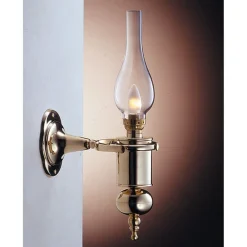Antike Wandlampe Glas Messing Jugendstil GRETA