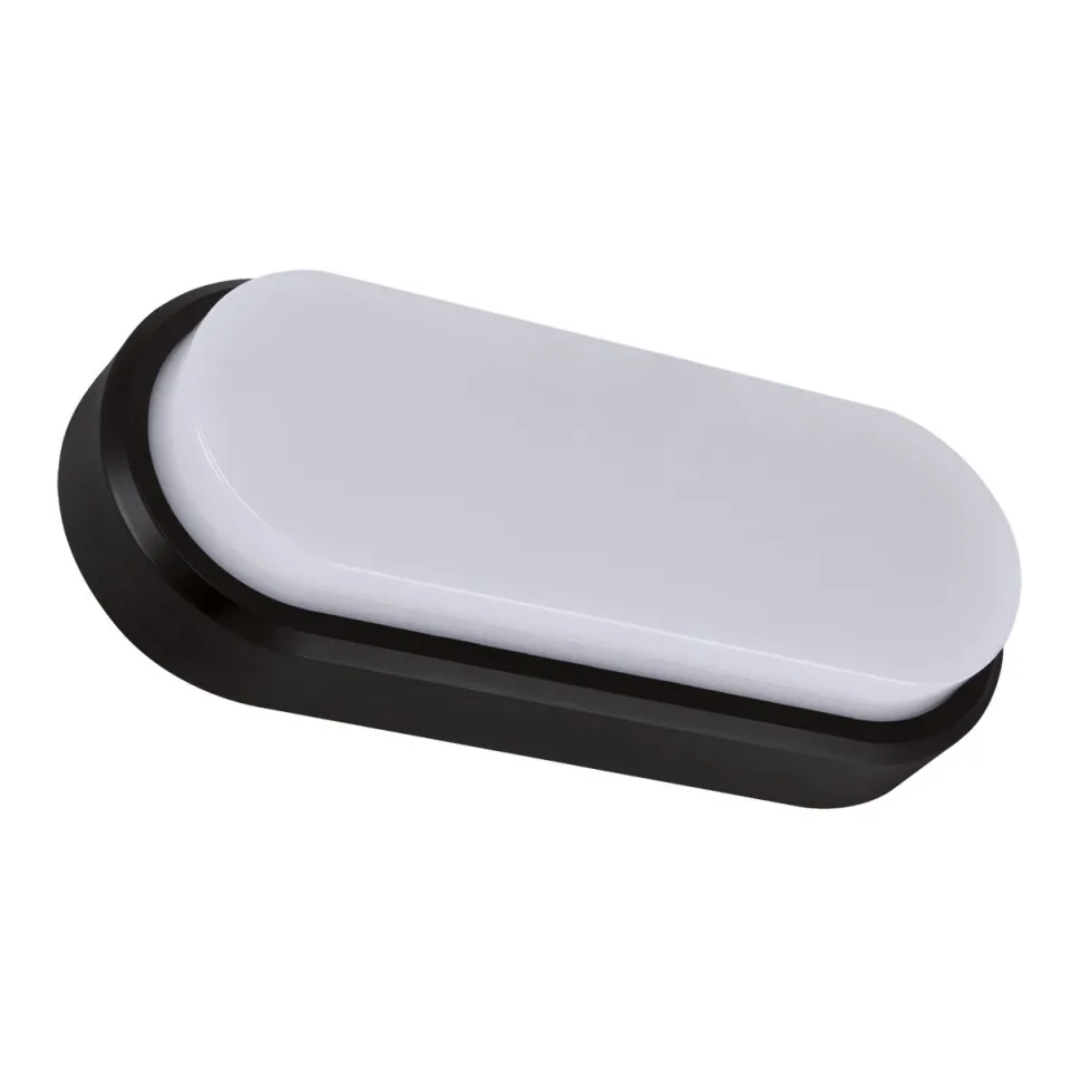 Außen Deckenlampe LED Schwarz Weiß IP65 4100 K oval