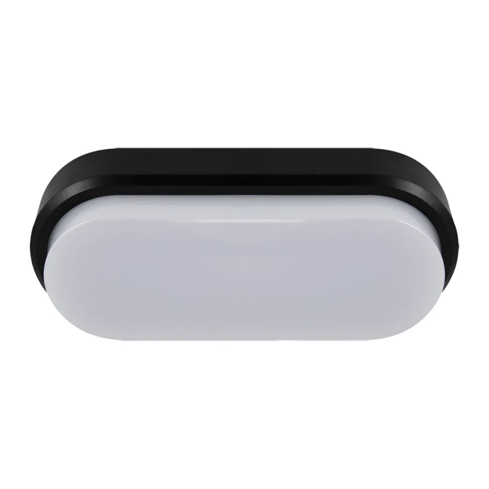Außen Deckenlampe LED Schwarz Weiß IP65 4100 K oval