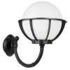 Außen Wandleuchte Kugel Schirm Schwarz Weiß IP43