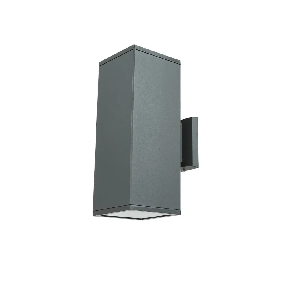 Außenlampe Anthrazit Up Down IP54 eckig 30cm