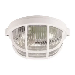 Außenlampe E27 Maritim rund Ø 18 cm klein IP65 Weiß