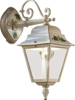 Außenlampe Wand Aluminium E27 IP43 44 cm hoch Rustikal