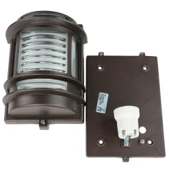 Außenlampe Wand IP64 Messing Glas E27 H: 22 cm GRACIA