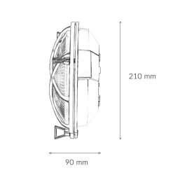 Außenwandlampe Messing Glas Maritim Ø 21 cm Grün