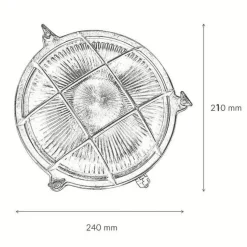 Außenwandleuchte Antik Echt Messing Käfigschirm