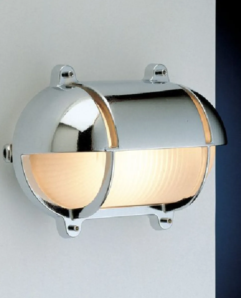 Außenwandleuchte Chrom aus Messing IP54 Maritim
