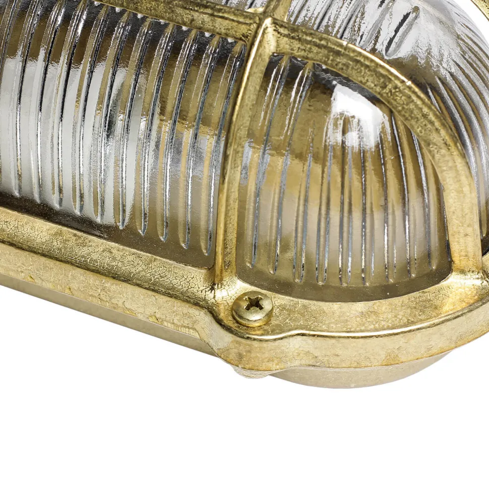 Außenwandleuchte Maritim Rustikal aus Echt-Messing