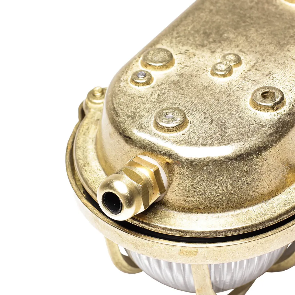 Außenwandleuchte Maritim Rustikal aus Echt-Messing