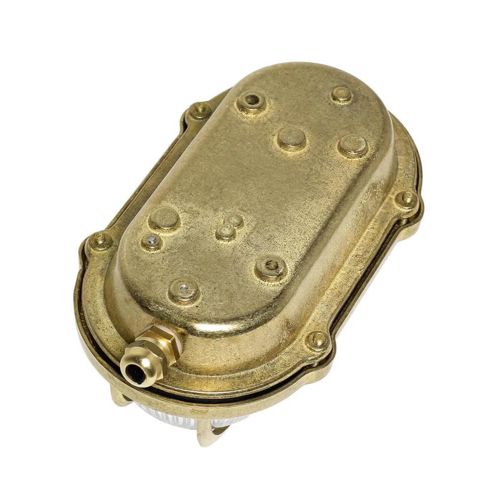 Außenwandleuchte Maritim Rustikal aus Echt-Messing