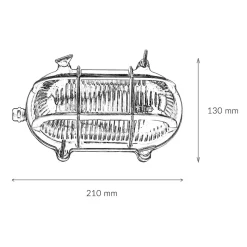 Außenwandleuchte Messing Riffelglas IP64 Kupfer E27