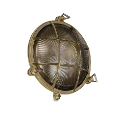 Außenwandleuchte Rund Terrasse Haus Messing Maritim