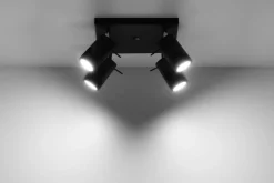 Aufbau Spotstrahler ETNA in Schwarz 4-flmg