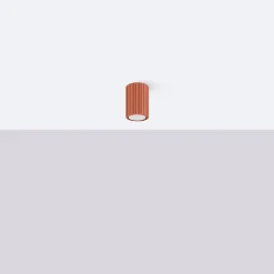 Aufbauspot Aufputz Ø 6,5 cm H: 10 cm klein Aluminium GU10 Rot