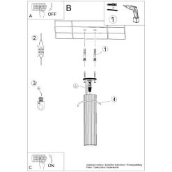 Aufbauspot GU10 in Creme Ø 6,5 cm H: 30 cm schmal BERTA