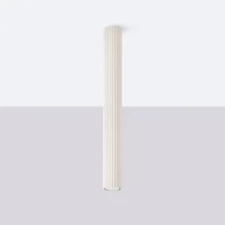 Aufbauspot Metall Ø 6,5 cm H: 60 cm GU10 in Creme Modern