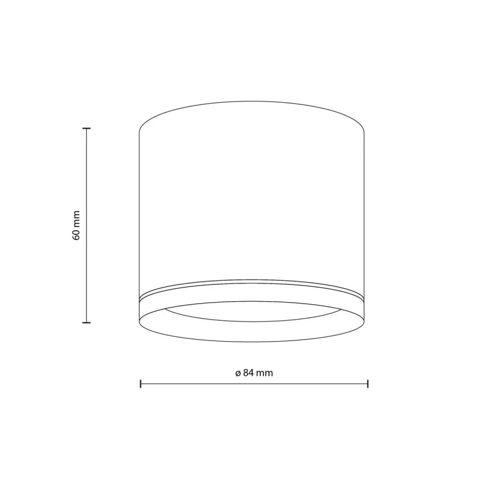 Aufbauspot Schwarz Aluminium GX53 IP44 Ø8,4 cm Aufputz