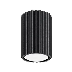 Aufbauspot Schwarz klein GU10 Ø 6,5 cm H: 10 cm Aluminium