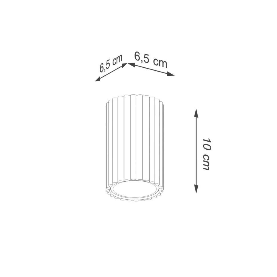 Aufbauspot Schwarz klein GU10 Ø 6,5 cm H: 10 cm Aluminium
