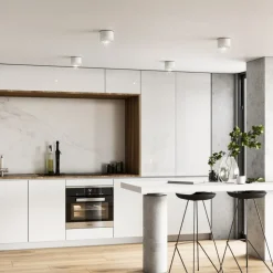 Aufbauspot Weiß Aluminium GX53 IP44 Ø8,4 cm Aufputz