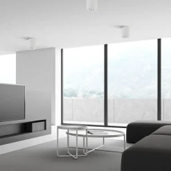 Aufbauspot Weiß Metall Ø 11 cm rund GU10 Zeitlos