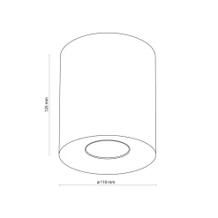 Aufbauspot Weiß Metall Ø 11 cm rund GU10 Zeitlos