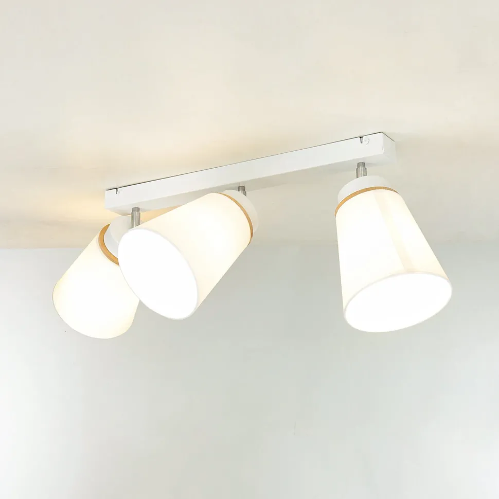 Aufbaustrahler Schwenkbar Weiß Holz Deckenstrahler