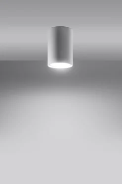 Aufputz Spot Weiß Metall rund Ø 6 cm H: 10 cm klein GU10