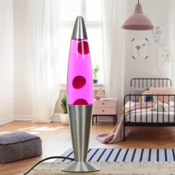 Ausgefallene Lavalampe Pink 42cm hoch Retro JENNY