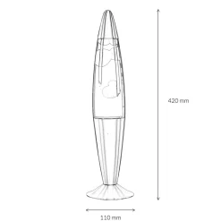 Ausgefallene Lavalampe Pink 42cm hoch Retro JENNY