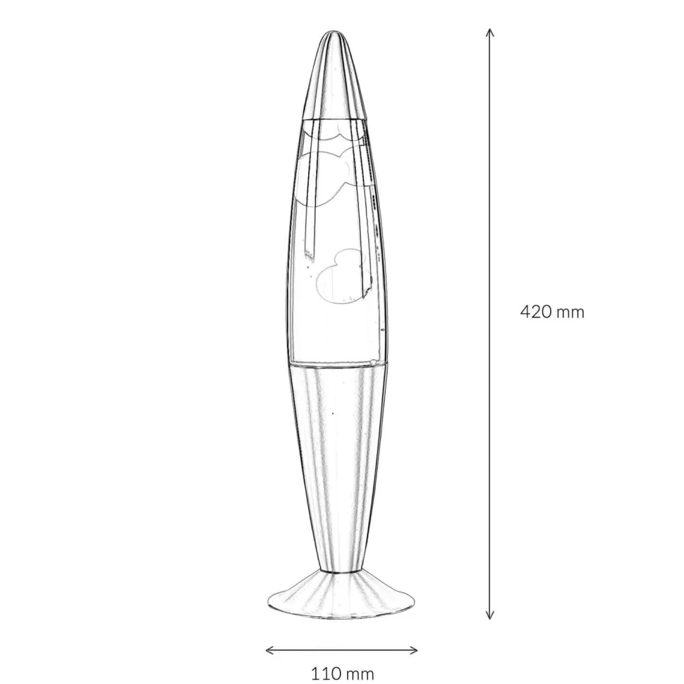 Ausgefallene Lavalampe Pink 42cm hoch Retro JENNY
