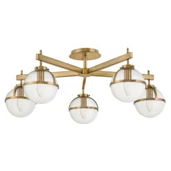 Badezimmerlampe Decke Glas Metall E14 IP44 81,3 cm breit