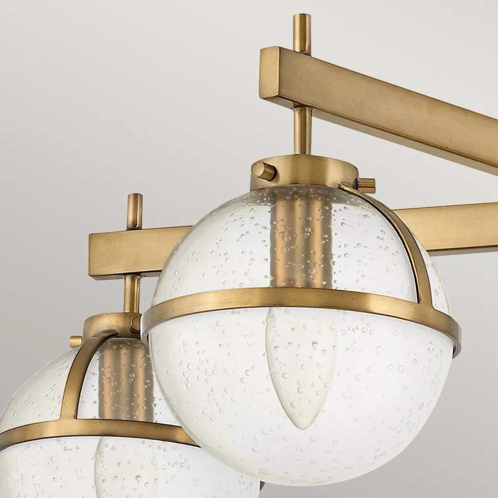 Badezimmerlampe Decke Glas Metall E14 IP44 81,3 cm breit