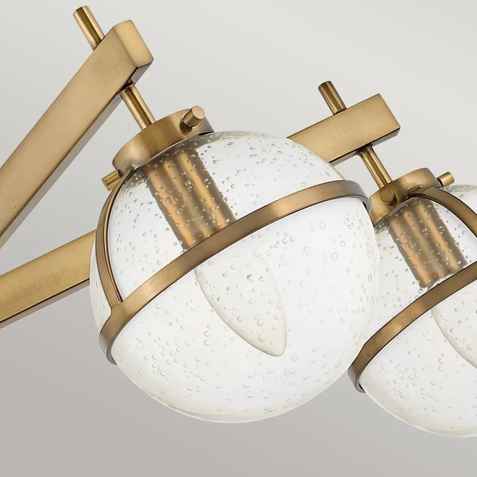 Badezimmerlampe Decke Glas Metall E14 IP44 81,3 cm breit