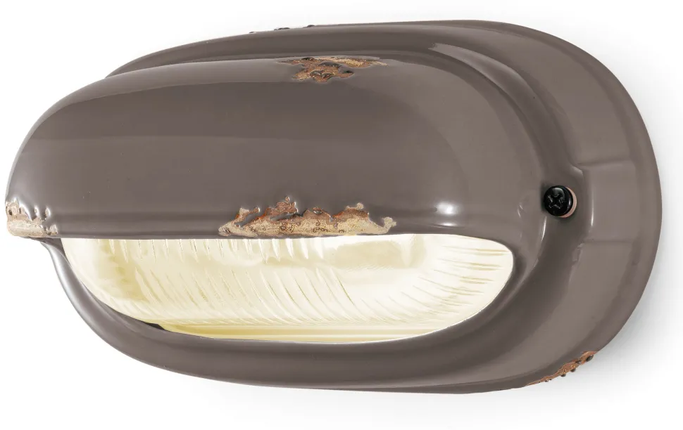 Badezimmerlampe Keramik Glas B: 24 cm E27 Maritim