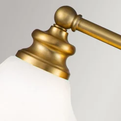 Badezimmerlampe LED G9 IP44 B: 61 cm Messing Weiß