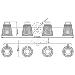 Badezimmerlampe LED G9 IP44 3000 K L: 81,8 cm Chrom VARDA