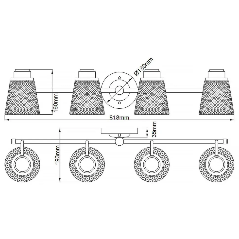 Badezimmerlampe LED G9 IP44 3000 K L: 81,8 cm Chrom VARDA