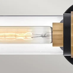 Badezimmerlampe Wand 56,5 cm breit IP44 2x E27 Metall Glas