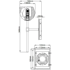 Badezimmerlampe Wand LED G9 IP44 3000 K H: 34,6 cm