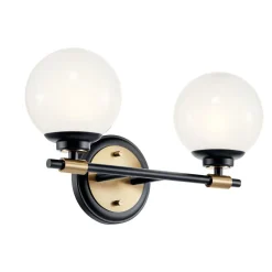 Badezimmerleuchte LED G9 Glas Metall IP44 B:37,3 cm Kugel