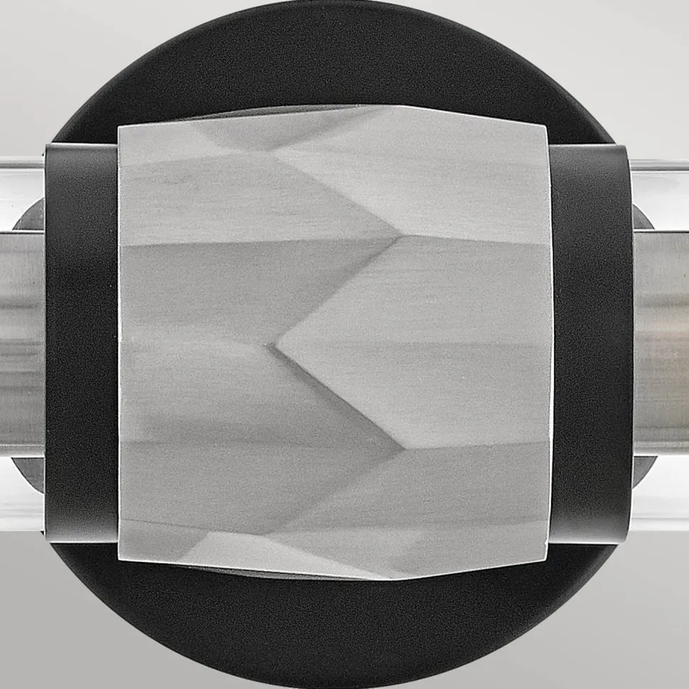 Badezimmerleuchte Metall Glas B: 56,5 cm IP44 E27 2-flammig