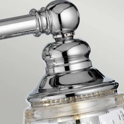 Badezimmerleuchte Wand LED G9 IP44 B: 35,2 cm Metall Glas