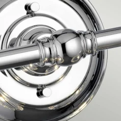 Badezimmerleuchte Wand LED G9 IP44 B: 35,2 cm Metall Glas