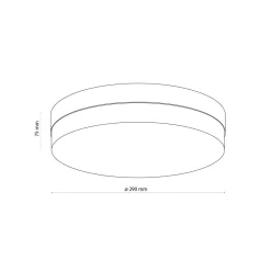 Badlampe Decke IP44 Badezimmer Ø 29 cm rund Weiß Schwarz