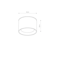 Badlampe Decke IP54 GX53 Ø 8,5 cm klein Schwarz