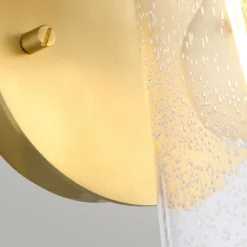 Badlampe Metall Glas E27 IP44 24,4 cm hoch SAIDA