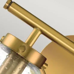 Badlampe Spiegel Metall Glas B: 38,1 cm IP44 in Messing Antik