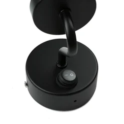 Badlampe Wand IP44 Schwarz Weiß Glasschirm TOHO